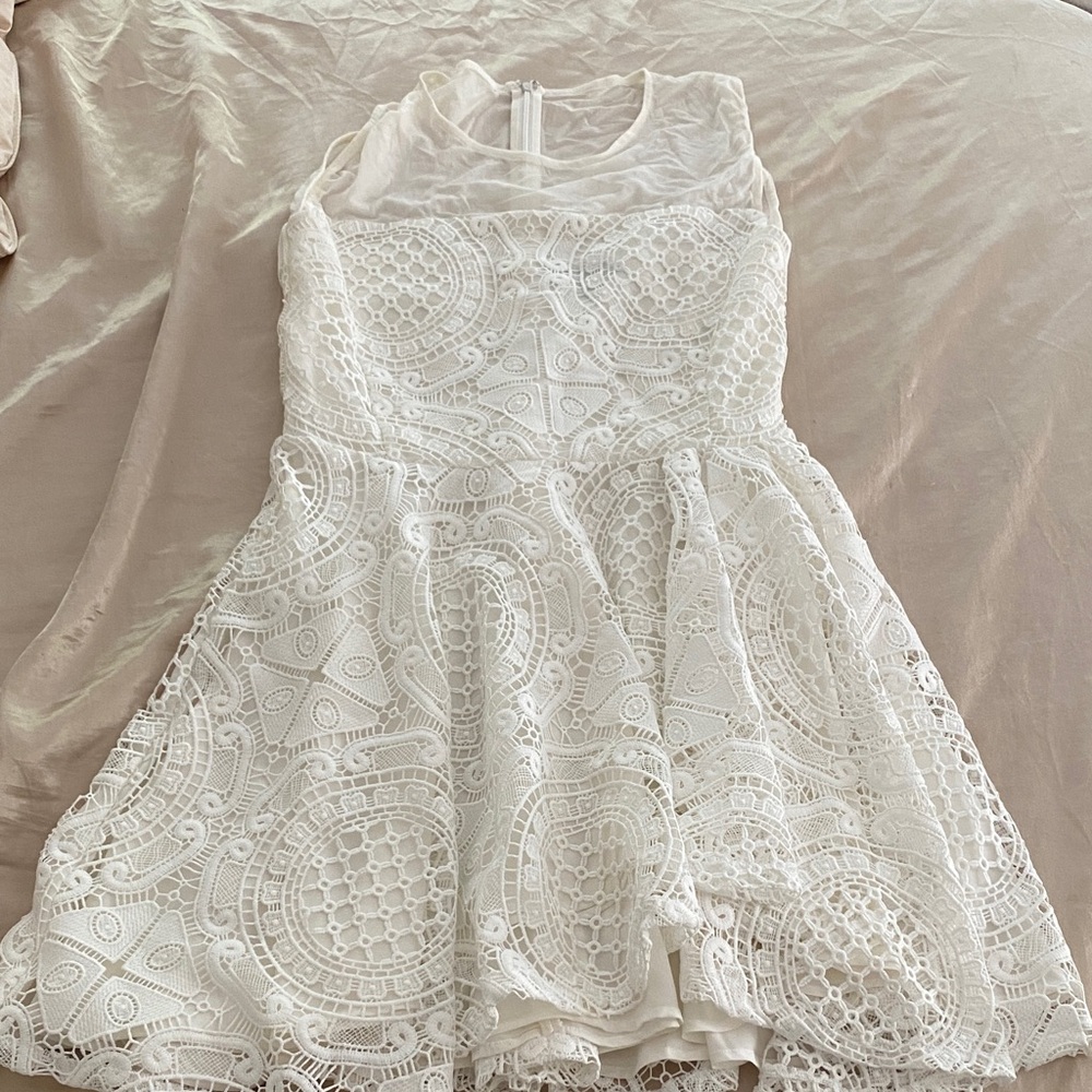 Stylestalker White Lace Kids Formal Dress